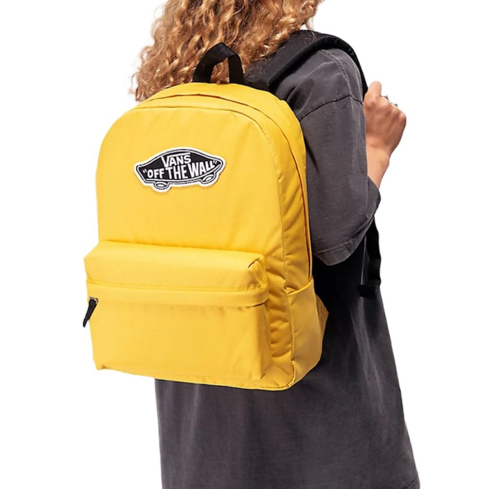 Vans Vans Realm Backpack Yellow Black Men's Women's Off The Wall VN0A3UI6LSV - Picture 3 of 6